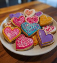 royal icing cookies valentines