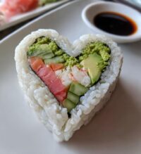sushi heart valentines day