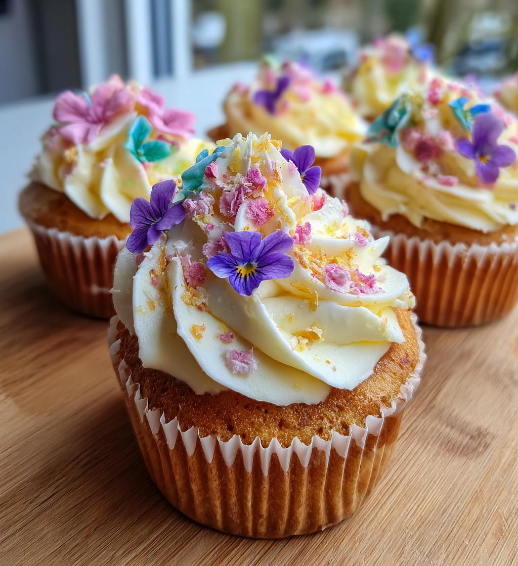 valentine flower cupcakes