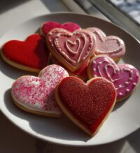valentine icing cookies