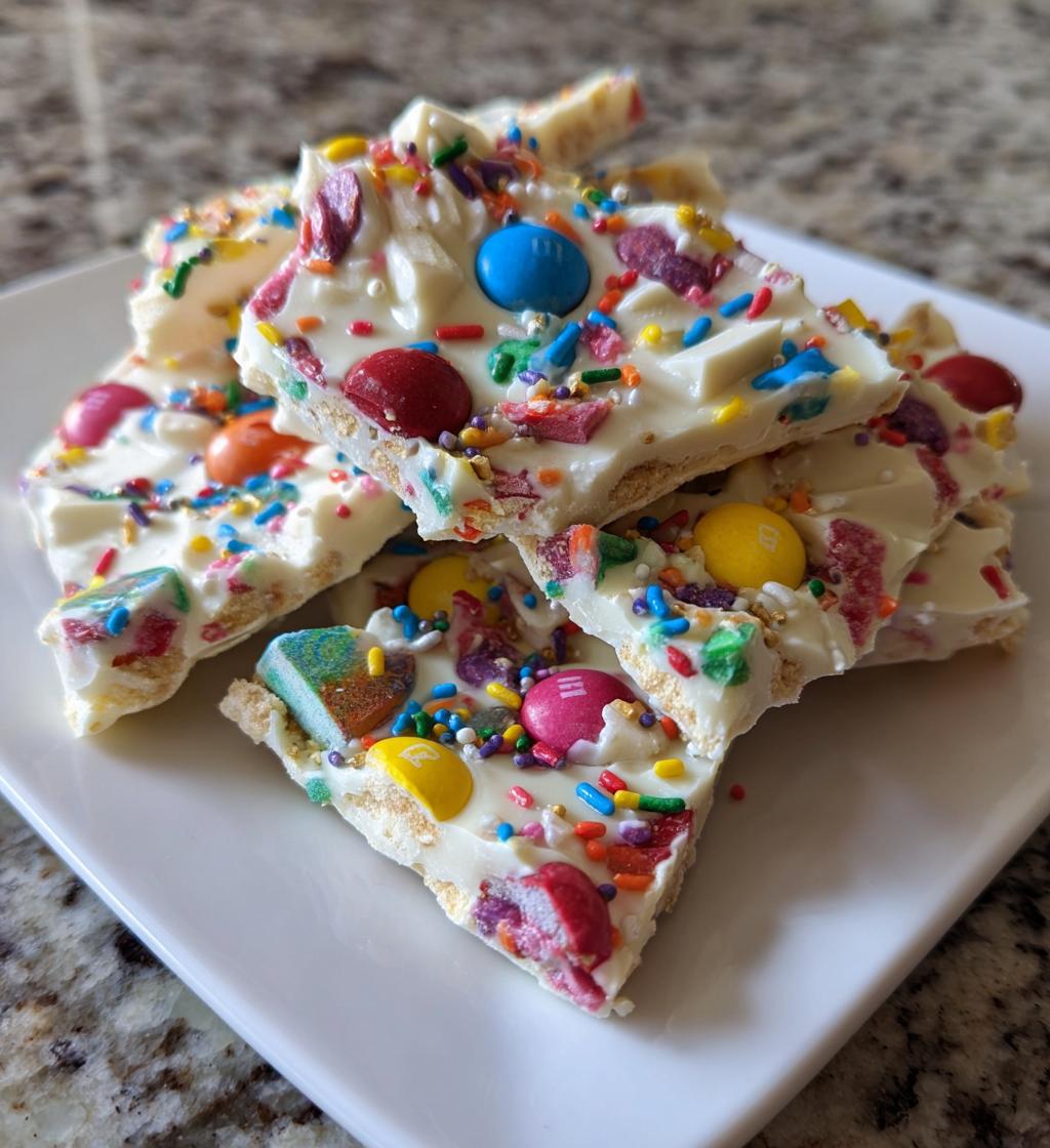 valentine m&m bark