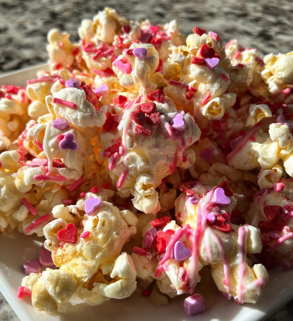 valentine popcorn treats