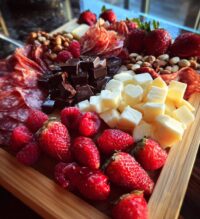 valentine themed charcuterie board