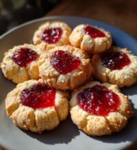 valentine thumbprint cookies