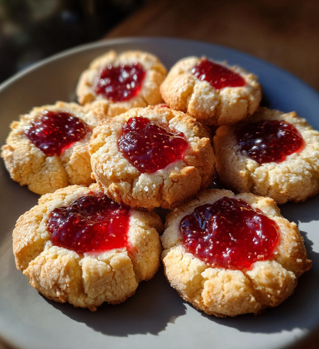 valentine thumbprint cookies
