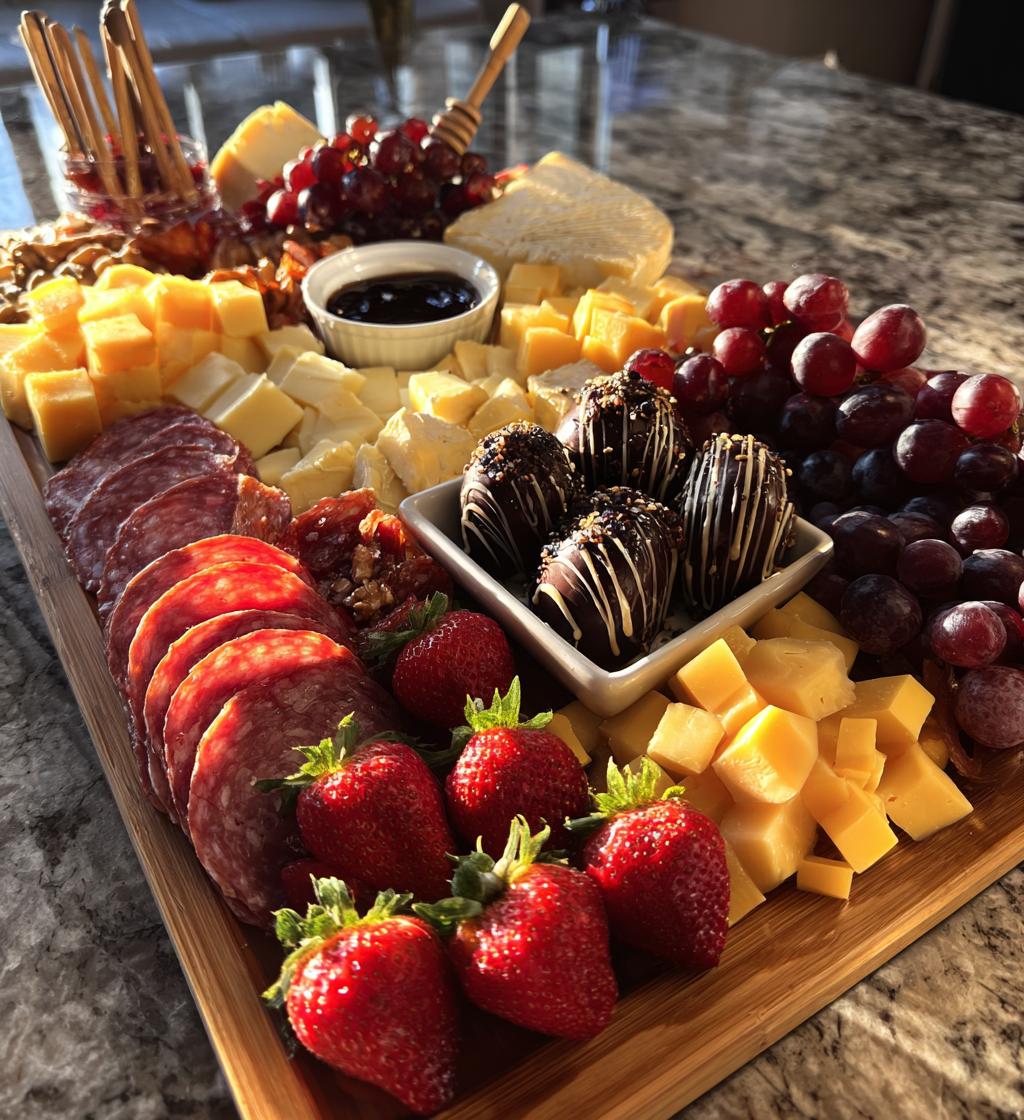 valentines brunch charcuterie board