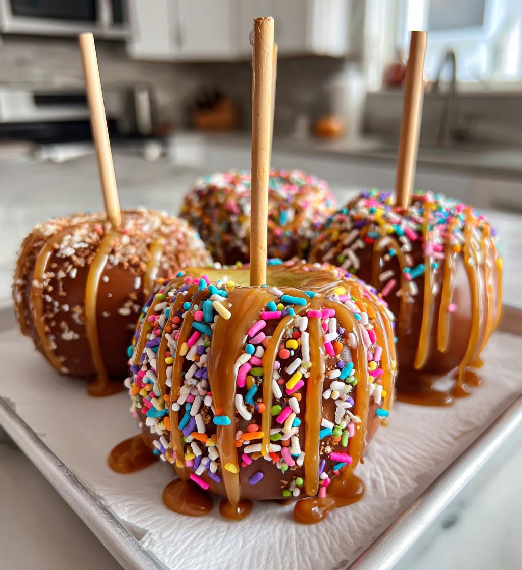 valentines caramel apples