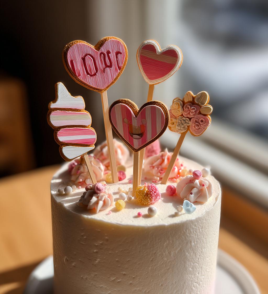 valentines day cake topper