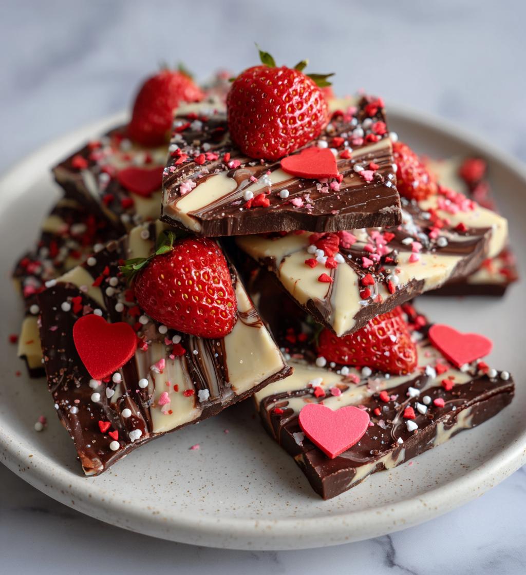 valentines day chocolate bark