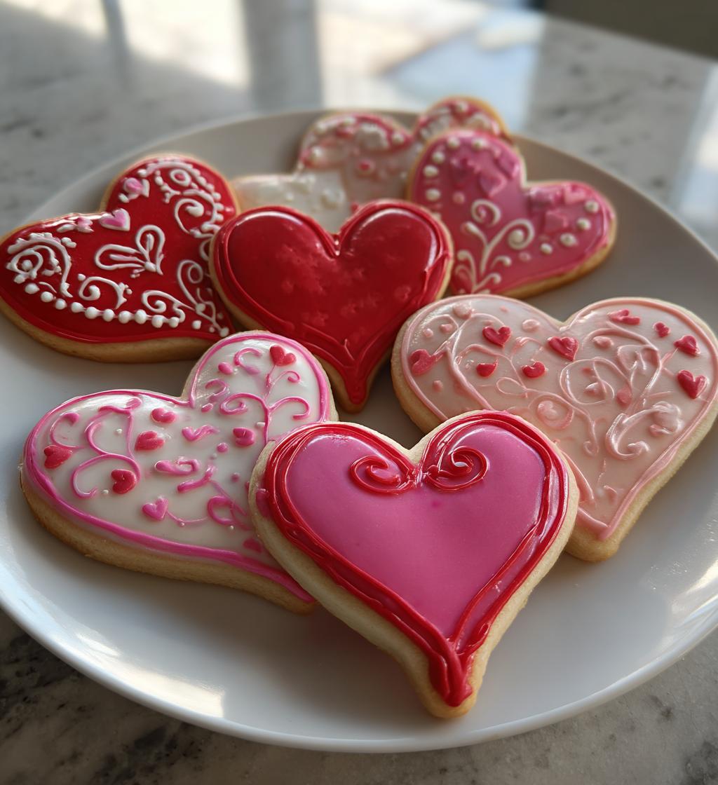 valentines day cookies aesthetic