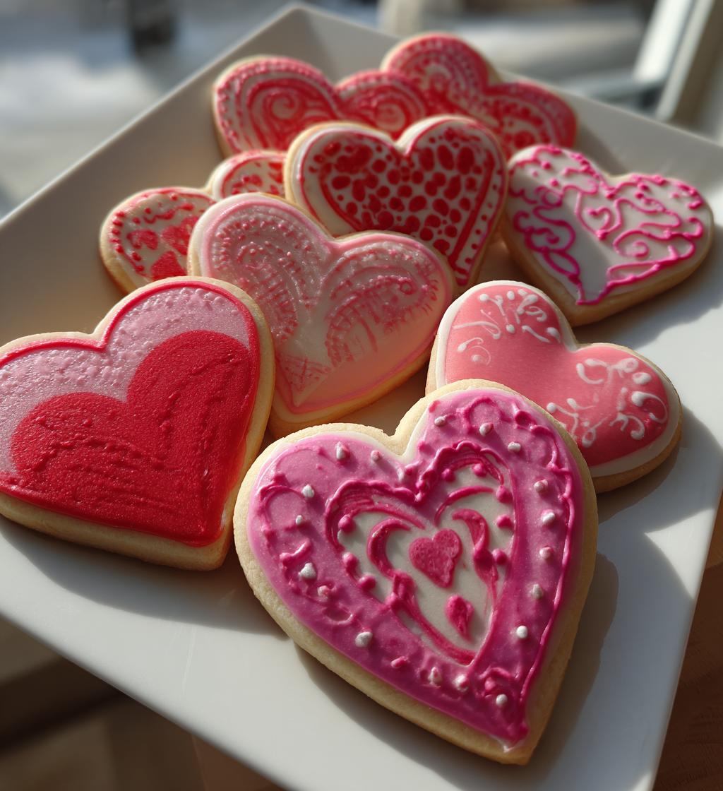 valentines day sugar cookies royal icing