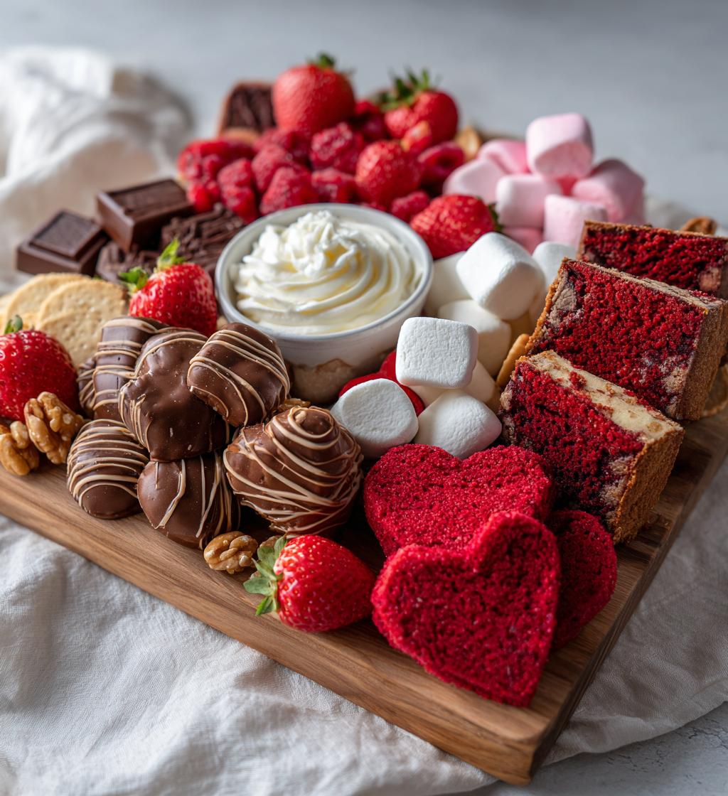 valentines dessert board